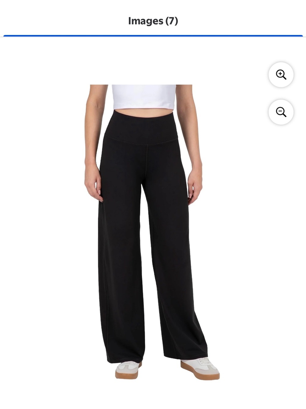 YITTY Black High-Waist Wide Leg Lounge Pants
